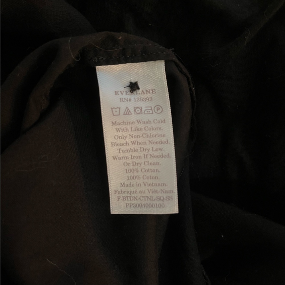 Everlane Boxy Black Button Down Shirt 100% Cotton - Picture 5 of 5